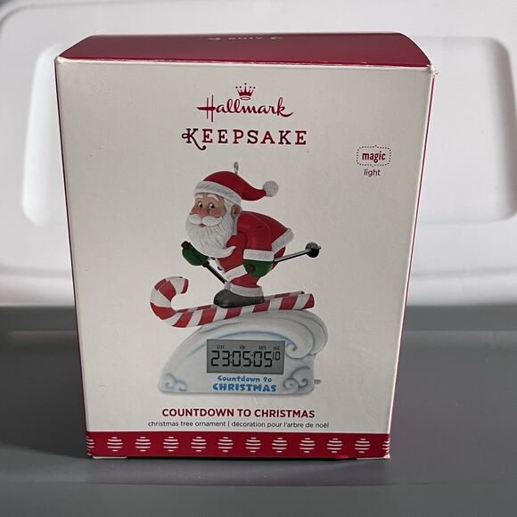 Hallmark Keepsake 2017 Countdown To Christmas Clock Ornament Santa Claus In Box - Picture 5 of 12